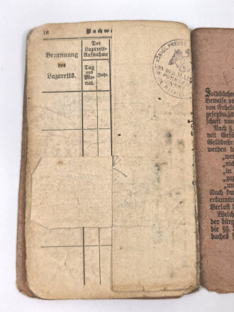 1. Weltkrieg, Militärpaß und Soldbuch eines Angehörigen zunächst Infanterie Regiment 163.. Ostfeldzug.