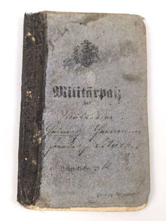 1. Weltkrieg, Militärpaß und Soldbuch eines Angehörigen zunächst Infanterie Regiment 163.. Ostfeldzug.