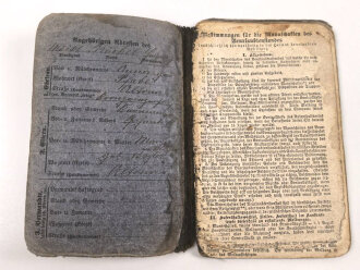 1. Weltkrieg, Militärpaß und Soldbuch eines Angehörigen zunächst Infanterie Regiment 163.. Ostfeldzug.