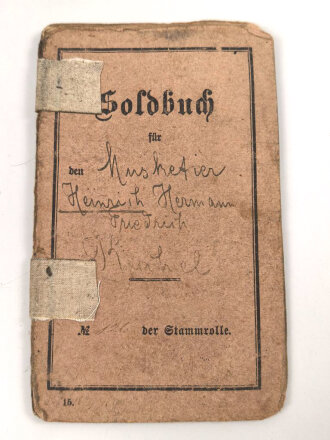 1. Weltkrieg, Militärpaß und Soldbuch eines...