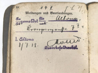 1. Weltkrieg, Militärpaß und Soldbuch eines Angehörigen zunächst Infanterie Regiment 163.. Ostfeldzug.