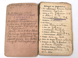 1. Weltkrieg, Militärpaß und Soldbuch eines Angehörigen zunächst Infanterie Regiment 163.. Ostfeldzug.