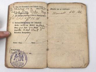 1. Weltkrieg, Militärpaß und Soldbuch eines Angehörigen zunächst Infanterie Regiment 163.. Ostfeldzug.
