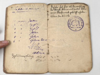 1. Weltkrieg, Militärpaß und Soldbuch eines Angehörigen zunächst Infanterie Regiment 163.. Ostfeldzug.
