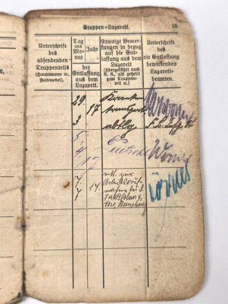 1. Weltkrieg, Militärpaß und Soldbuch eines Angehörigen zunächst Infanterie Regiment 163.. Ostfeldzug.