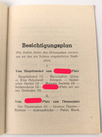 "Kurzer Führer durch Warschau" 25 Seiten, DIN A6, gebraucht