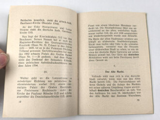 "Kurzer Führer durch Warschau" 25 Seiten, DIN A6, gebraucht