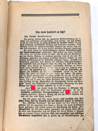 "Reichstagsabgeordneter Alwin Saenger gegen Grafen...