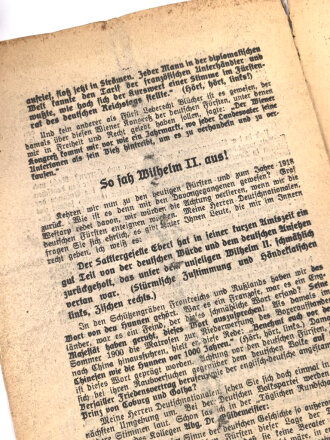 "Reichstagsabgeordneter Alwin Saenger gegen Grafen von Westarp -  Rede zum Volksentscheid" 15 Seiten, über DIN A5, gebraucht