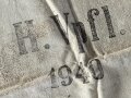 Grosser Sack für Heeresverpflegung der Wehrmacht. gebraucht, ungereinigt, datiert 1940