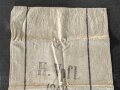 Grosser Sack für Heeresverpflegung der Wehrmacht. gebraucht, ungereinigt, datiert 1940