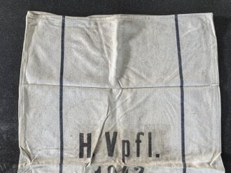 Grosser Sack für Heeresverpflegung der Wehrmacht. gebraucht, ungereinigt, datiert 1942