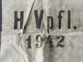 Grosser Sack für Heeresverpflegung der Wehrmacht. gebraucht, ungereinigt, datiert 1942