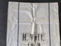 Grosser Sack für Heeresverpflegung der Wehrmacht. gebraucht, ungereinigt, datiert 1942