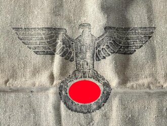 Grosser Sack für Heeresverpflegung der Wehrmacht. gebraucht, ungereinigt, datiert 1938