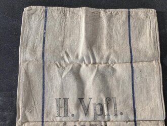 Grosser Sack für Heeresverpflegung der Wehrmacht. gebraucht, ungereinigt, datiert 1938