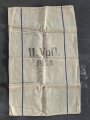 Grosser Sack für Heeresverpflegung der Wehrmacht. gebraucht, ungereinigt, datiert 1938