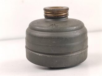 Gasmaskenfilter, Filtereinsatz 37 Wehrmacht. Sehr guter Zustand, datiert 1941