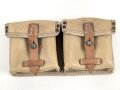 Magazintasche zum K43 der Wehrmacht aus gelbem Ersatzmaterial, kein Hersteller erkennbar