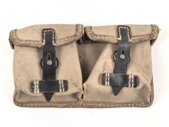 Magazintasche zum K43 der Wehrmacht aus gelbem Ersatzmaterial, kein Hersteller erkennbar