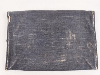 Tasche aus blauem Webleinen, Maße etwa 20 x 30cm