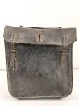 Motorrad Packtasche Wehrmacht. Ausführung in Leder, ungereinigtes Stück