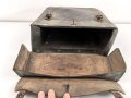 Motorrad Packtasche Wehrmacht. Ausführung in Leder, ungereinigtes Stück