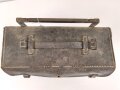 Motorrad Packtasche Wehrmacht. Ausführung in Leder, ungereinigtes Stück