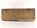 Patronenkasten B Wehrmacht. Packzettel  für 1500 Patronen 8 x 57 von 1944. Von einem amerikanischen Soldaten als Versandkasten benutzt.
