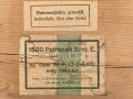 Patronenkasten B Wehrmacht. Packzettel  für 1500 Patronen 8 x 57 von 1944. Von einem amerikanischen Soldaten als Versandkasten benutzt.