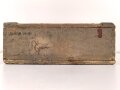 Transportkasten Wehrmacht mit taktischem Zeichen. Maße etwa 33 x 43 x 16cm, ungereinigt, Originallack