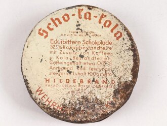Scho-ka-kola Dose Wehrmacht Packung 1941, ungereinigtes Stück, leer