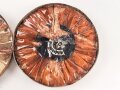 Scho-ka-kola Dose Wehrmacht Packung 1941, ungereinigtes Stück, halber Inhalt der Dose im Boden