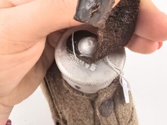 Feldflasche Wehrmacht, Ausführung 1 Liter, unvollständig, defekt