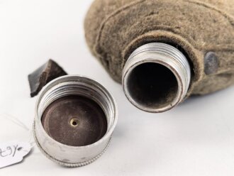 Feldflasche Wehrmacht, Ausführung 1 Liter, unvollständig, defekt