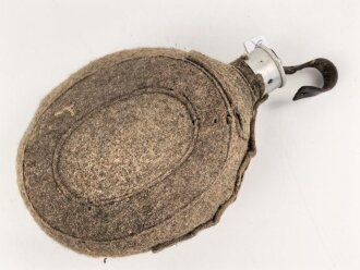 Feldflasche Wehrmacht, Ausführung 1 Liter, unvollständig, defekt