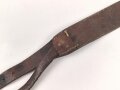 Trageriemen für einen Tornister der Wehrmacht. Das Leder datiert 1918, bei der Wehrmacht weitergeführt