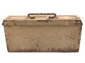 Gurtkasten Wehrmacht für Maschinengewehr Gurt. Originallack, ungereinigtes Stück