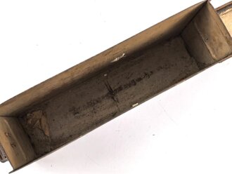 Gurtkasten Wehrmacht für Maschinengewehr Gurt. Originallack, ungereinigtes Stück