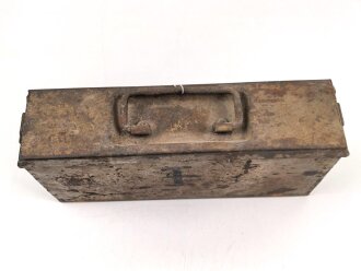 Gurtkasten Wehrmacht für Maschinengewehr Gurt. Originallack, ungereinigtes Stück