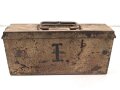 Gurtkasten Wehrmacht für Maschinengewehr Gurt. Originallack, ungereinigtes Stück