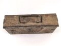 Gurtkasten Wehrmacht für Maschinengewehr Gurt. Originallack, ungereinigtes Stück