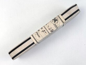 Bündel Ordensband für die Bandspange zum Eisernen Kreuz 2. Klasse 1914 für Nichtkämpfer. Breite 15mm, in der originalen Banderole, laut dieser 10 Meter