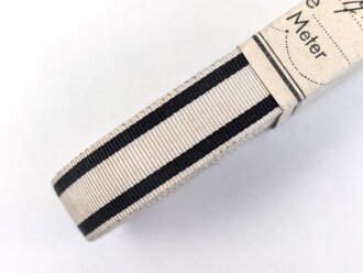 Bündel Ordensband für die Bandspange zum Eisernen Kreuz 2. Klasse 1914 für Nichtkämpfer. Breite 15mm, in der originalen Banderole, laut dieser 10 Meter