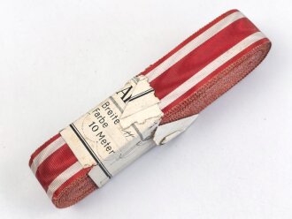 Osmanisches Reich, Ordensband zum Eisernen Halbmond ( sogenannter Gallipoli Stern)  2. Stufe. , Breite 25mm, sie erhalten je 15cm von der Rolle abgeschnitten