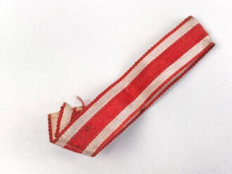 Osmanisches Reich, Ordensband für eine Bandspange zum Eisernen Halbmond ( sogenannter Gallipoli Stern)  2. Stufe.  Breite 15mm, Länge 17cm