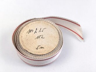 Österreich, Band zur Bandspange zum Jubiläumskreuz 1908. Breite 15mm, sie erhalten je 10cm von der Rolle abgeschnitten