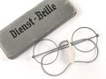 Dienstbrille Wehrmacht, nicht verausgabt, daher noch keine Gläser eingesetzt, aus altem Bestand, ungereinigt