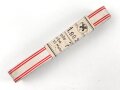Österreich, Bündel Band zur Bandspange der Rot Kreuz Medaille . Breite 15mm , in der originalen Banderole, laut dieser 10 Meter