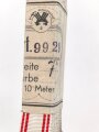 Österreich, Bündel Band zur Bandspange der Rot Kreuz Medaille . Breite 15mm , in der originalen Banderole, laut dieser 10 Meter